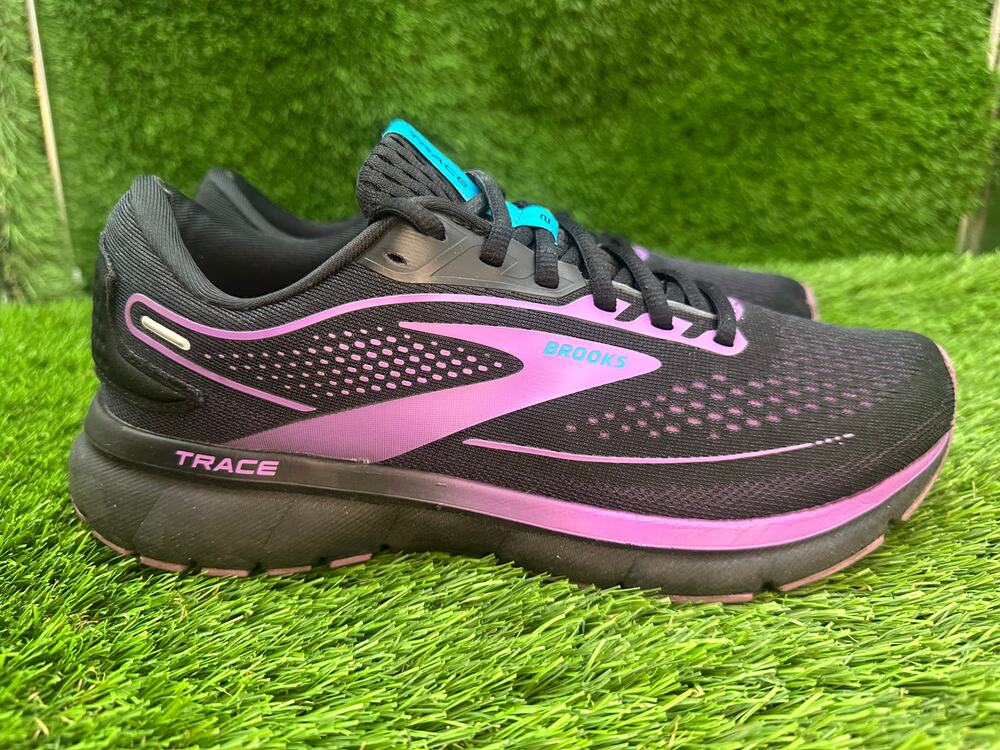 Brooks Trace 2 1203751B039 Athletic Sneaker Womens 9B Black Mesh Jogging Running